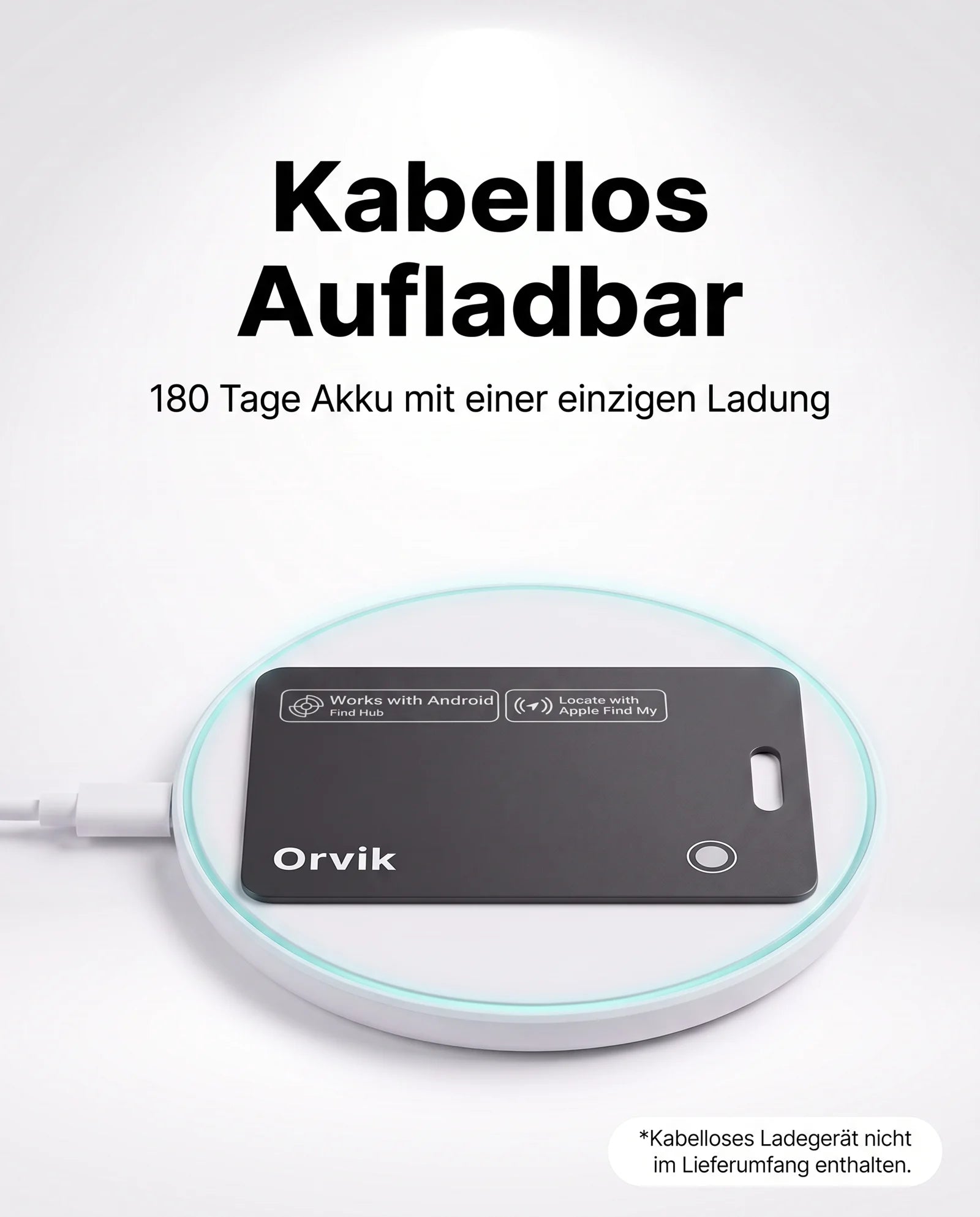 Orvik Tracker-Karte laedt kabellos