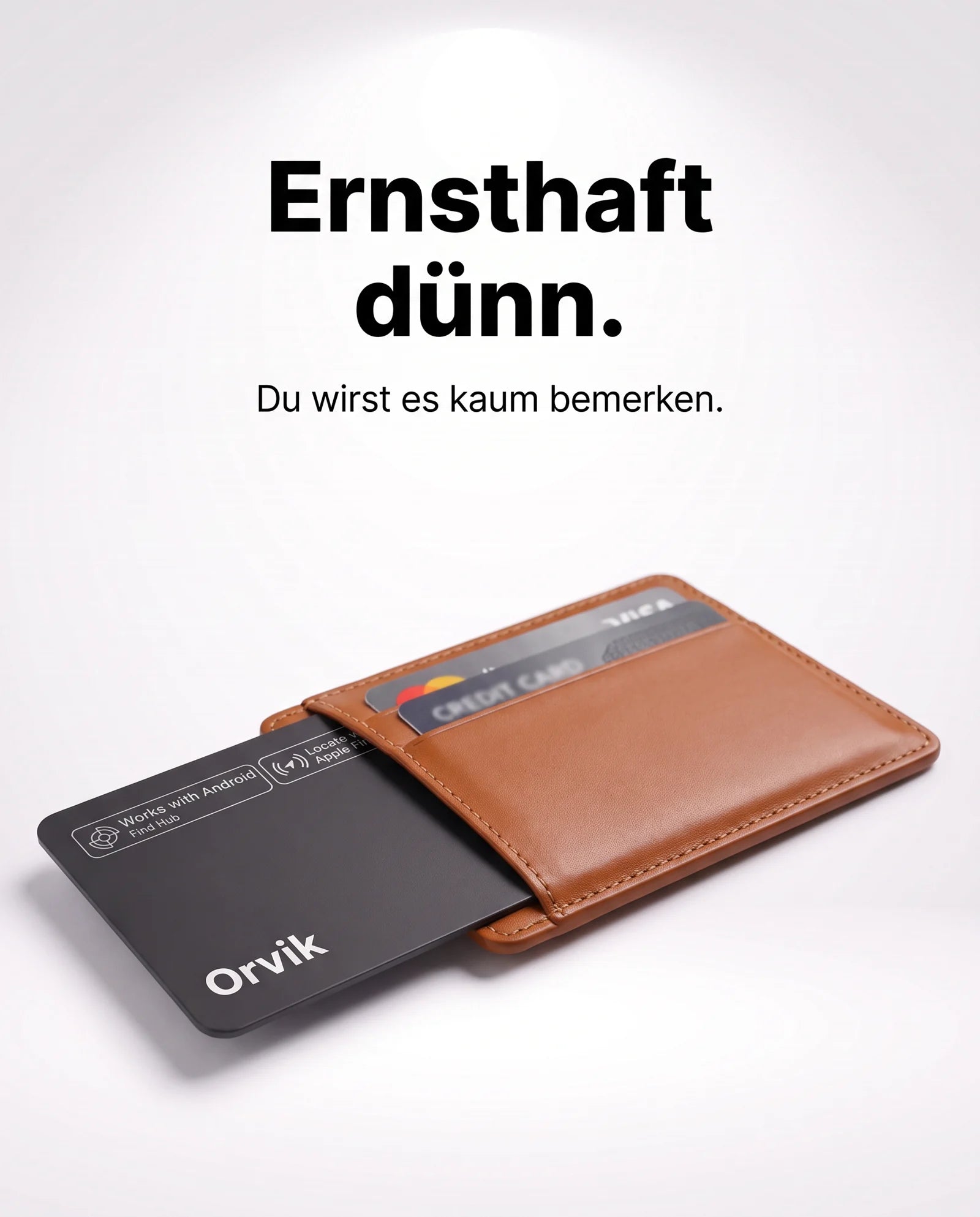 Orvik Tracker-Karte gleitet ins Kartenfach